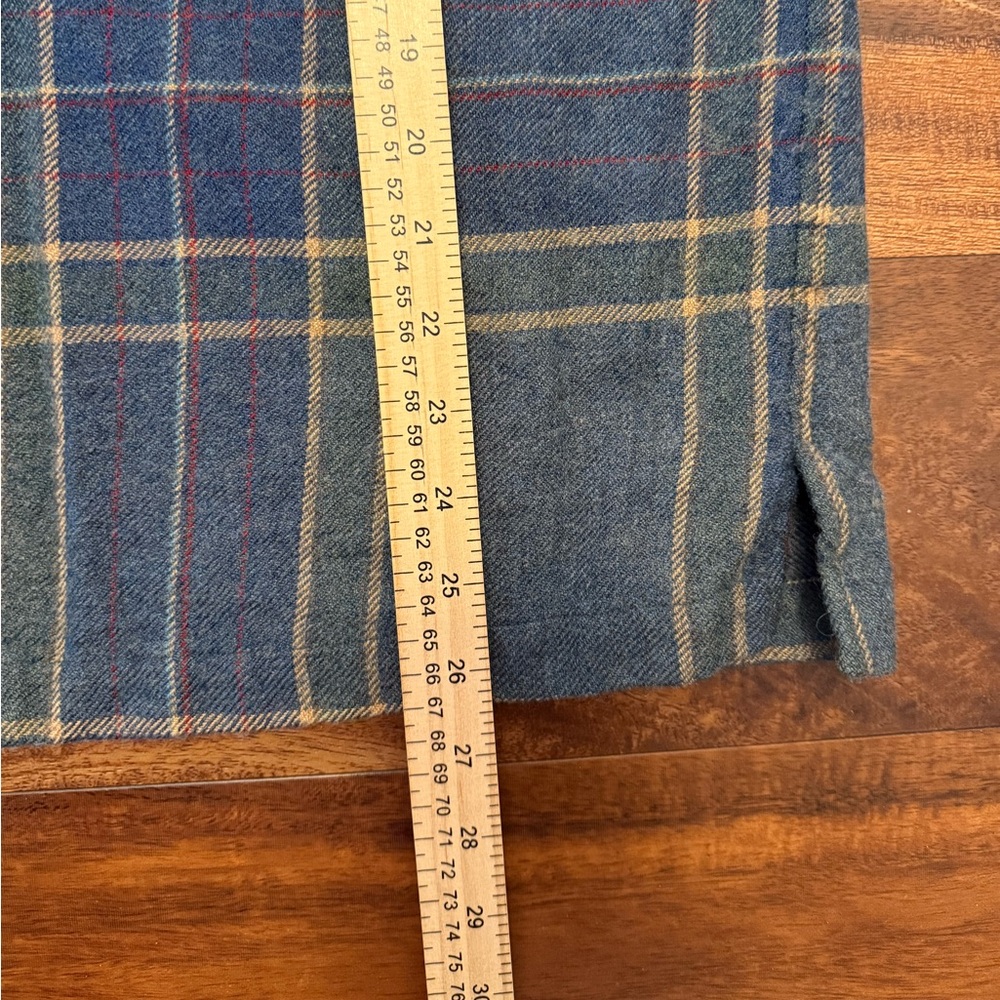 Ralph Lauren Blue Plaid Wool Shirt with Red and Yellow Accents - Picture 5 of 6